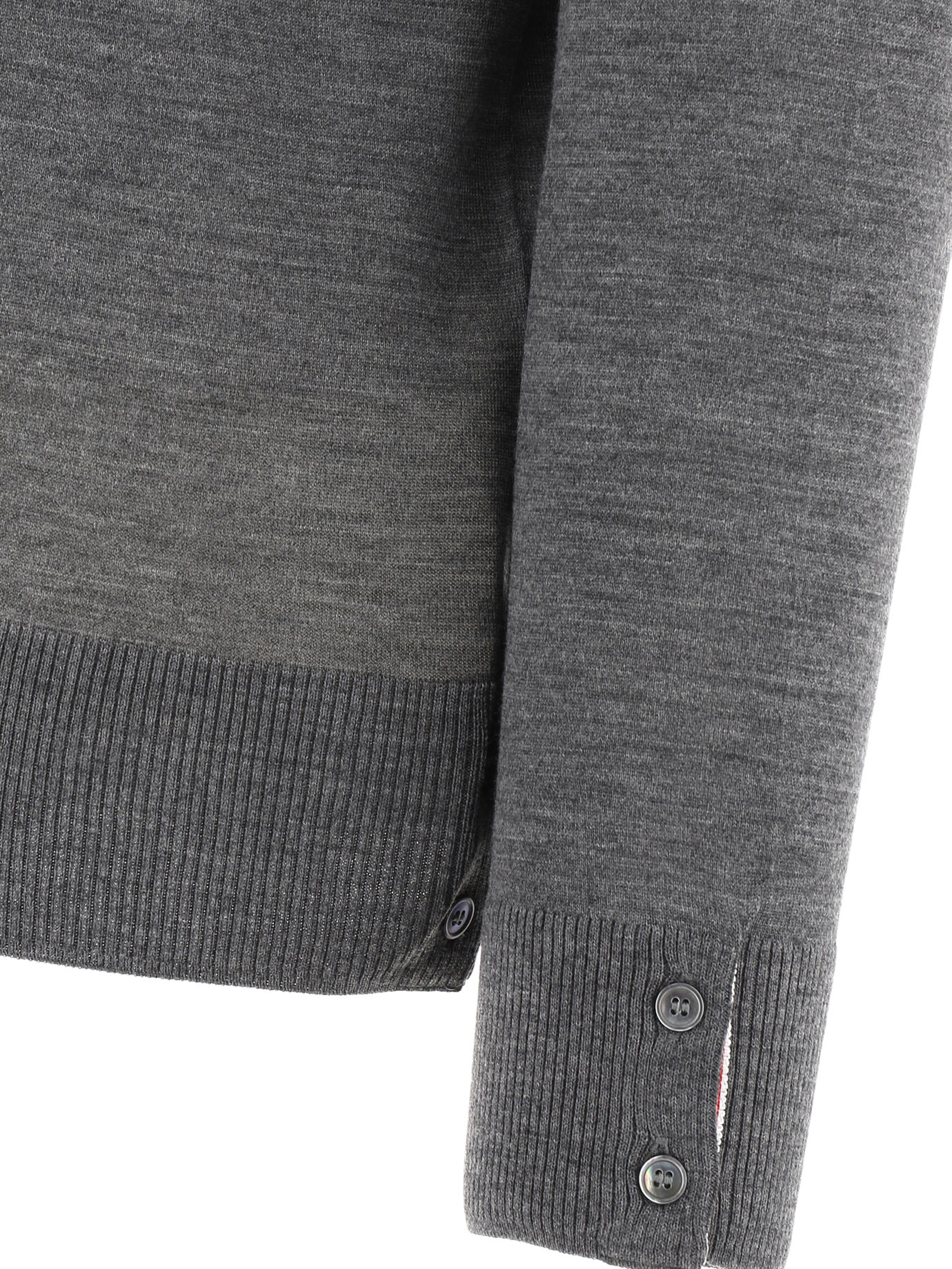 THOM BROWNE Grey 4 Bar sweater